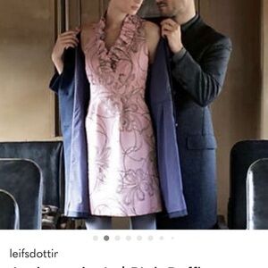 Leifsdottir Pink and Brown Midi Dress NWT size 6